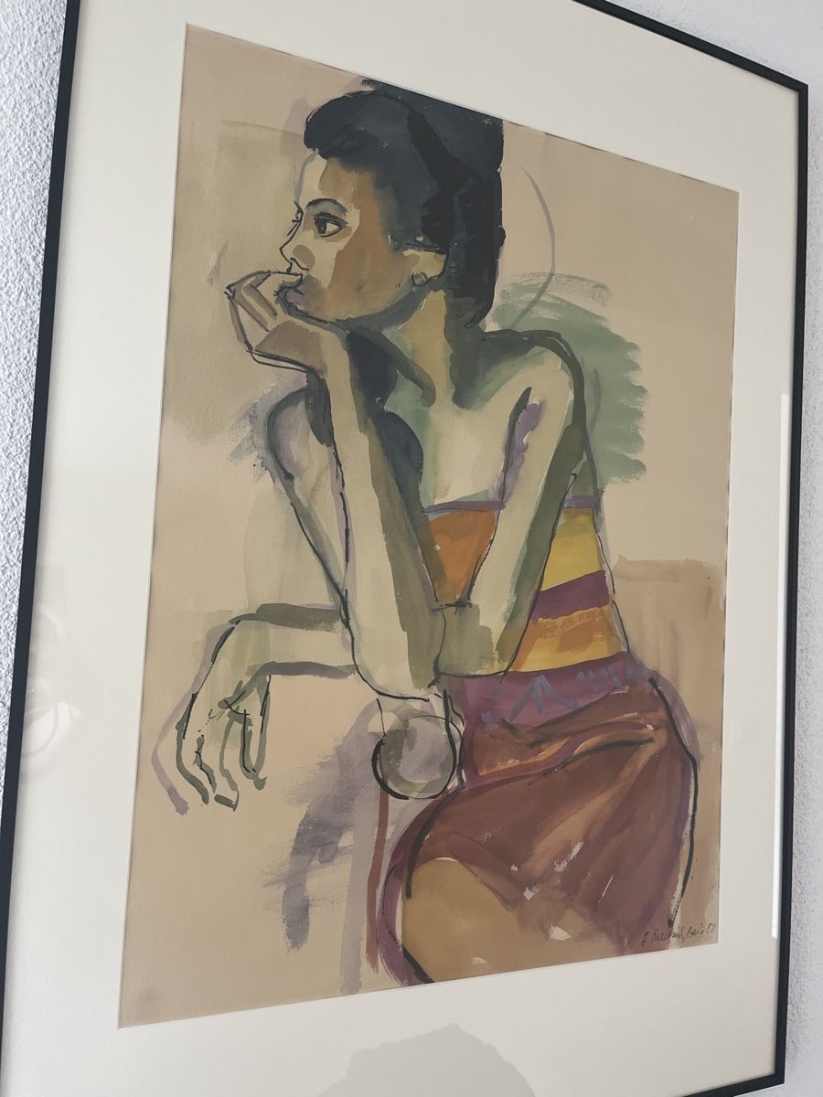 Gemälde: Heinz FRIEDRICH grosses Aquarell – Gebraucht aus Wallisellen von Chatswood_8hwh 1