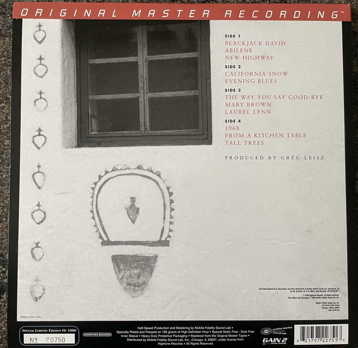 Dischi in vinile: Dave Alvin - Audiophile MFSL 2 LPs - Blackjack David – Usato da Olten venduto da Bluespapst 1