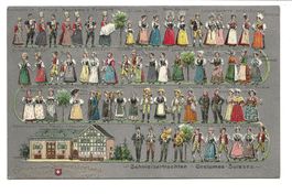 Gruss vom Schweizerland - CH-Trachten - Präge-Litho - 1910