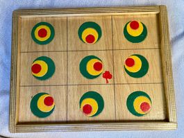 Puzzle en bois réversible,auto-correctif, 9 blocs