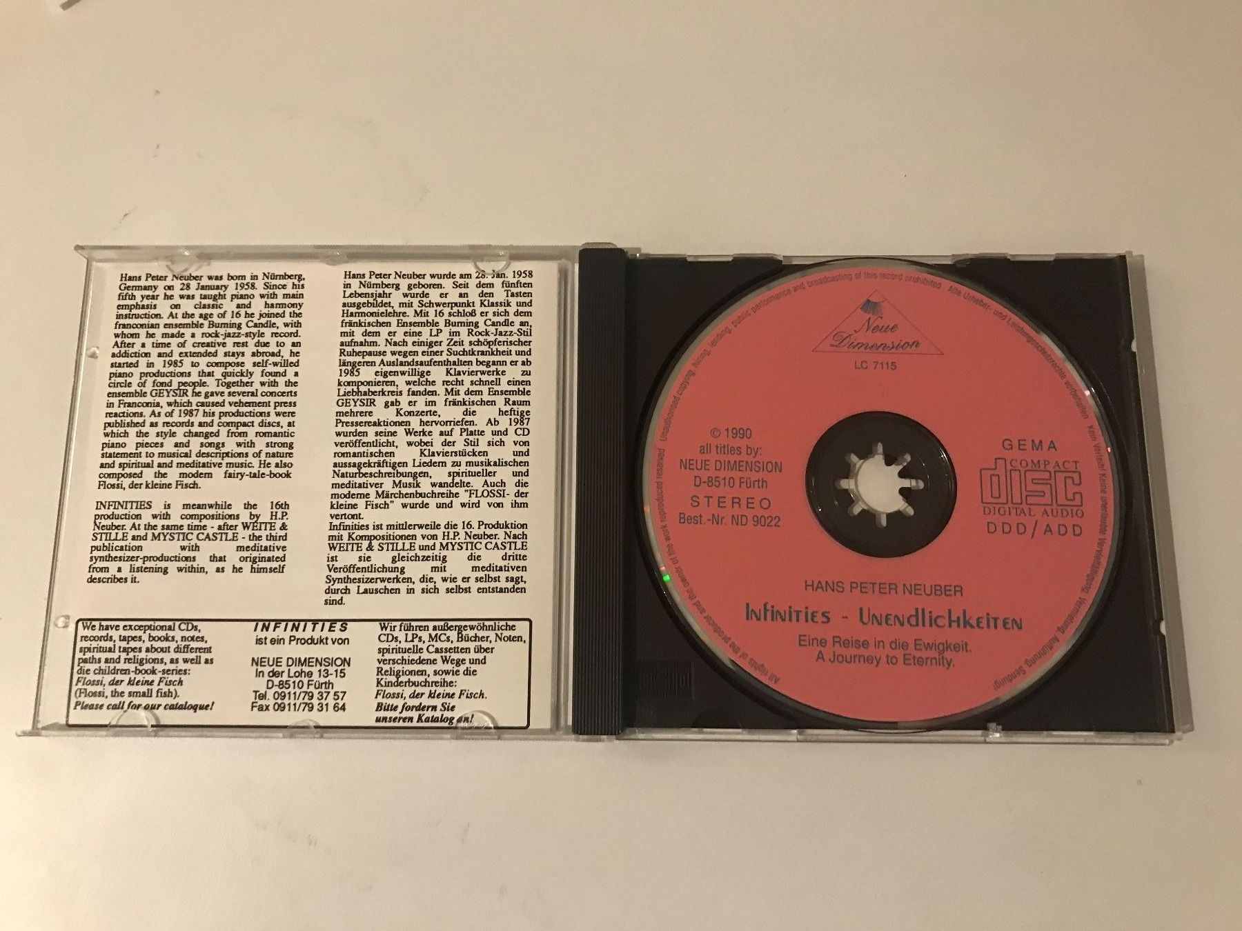 CDs: CD- Hans Peter Neuber- Infinities - Unendlichkeiten – D'occasion à Guntershausen par Gloominati 2