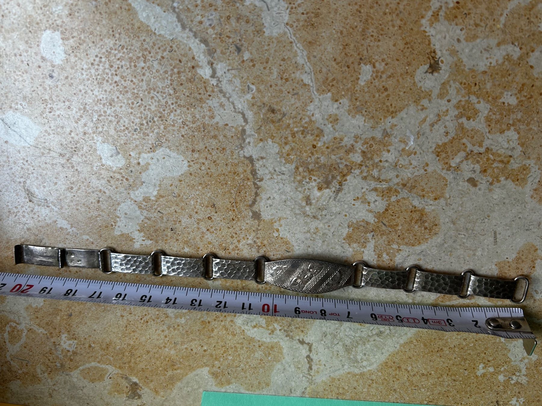 Bracciali & Braccialetti: Vintage Silberarmband, graviert, Hammerschlagmuster – Usato da Dittingen venduto da Bijoubelle 7