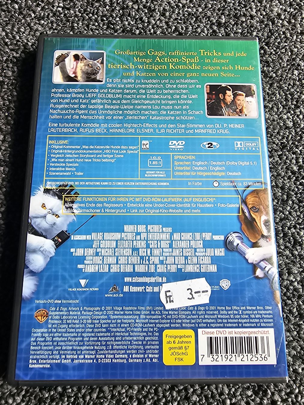 Tutti i DVDs: Cats & Dogs (22290) – Usato da Ruswil venduto da jan_bxl5 1