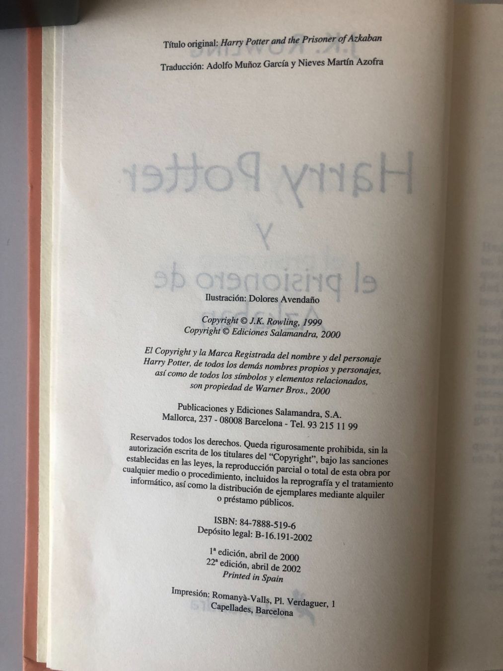 Libri: Harry Potter y el prisionero de Azkaban – Usato da Bassersdorf venduto da sammelfloh 1
