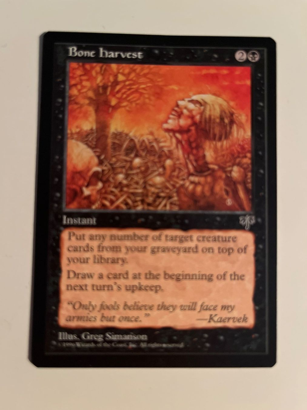 Magic The Gathering Sammelbilder & Trading cards: 1 x Bone Harvest - Magic: The Gathering - MtG – Gebraucht aus Kriens von Shadi1980