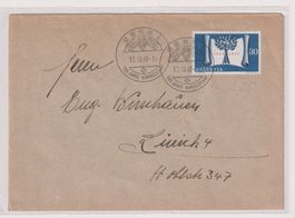 Gelaufener Brief, Sonderstempel "100 Jahre Bundesstaat"