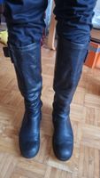 Bottes d'hiver en cuir noir, taille 38.5, parfait état!