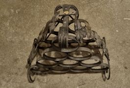Schöner Weinregal für 9 Flaschen, Metall, Vintage Look