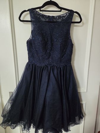 Navy Lace Cocktail Dress
