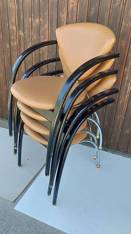 Stühle: 4 Stk. Designerstühle echt Leder – Gebraucht aus Oberkulm von Ferrio 4