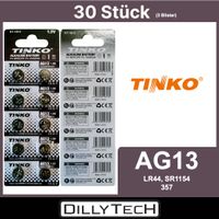 Tinko AG13/LR44/SR1154/357 Knopfzellenbatterie - 30 Stk.
