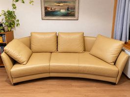 Echtledersofa Beige