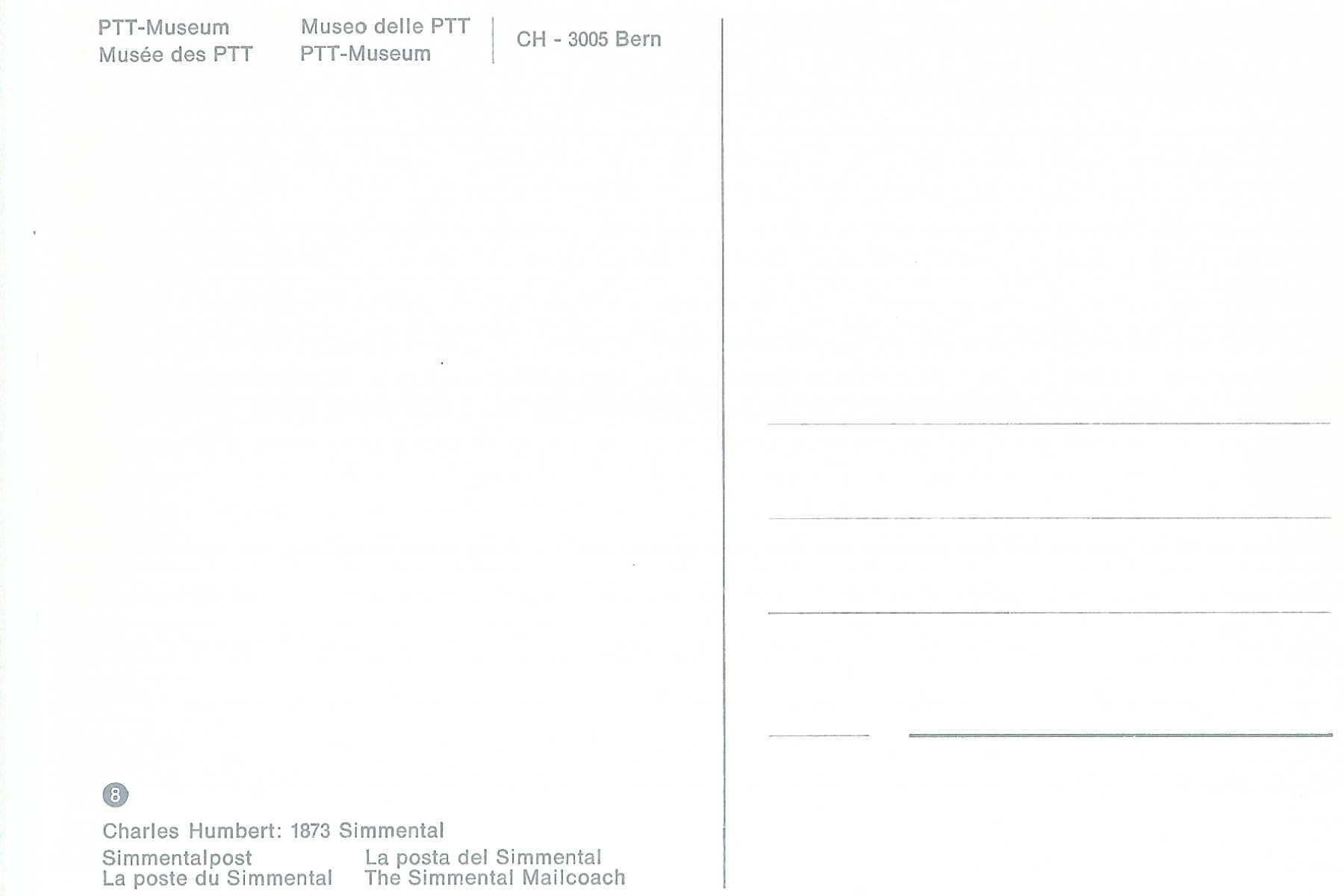 Cartoline postali: Simmental - Postkutsche, nach Bild v. Charles Humbert – Usato da Thun venduto da 44wart 1