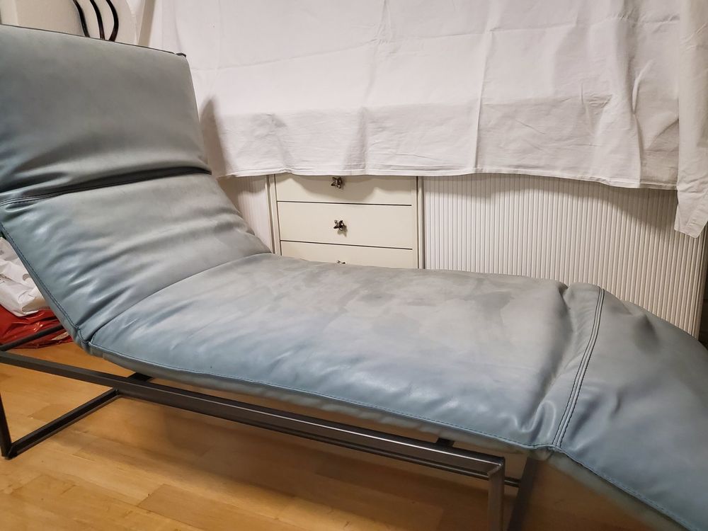 Relax-Leder-Liege, made in Germany, Leder hellblau | Kaufen auf Ricardo