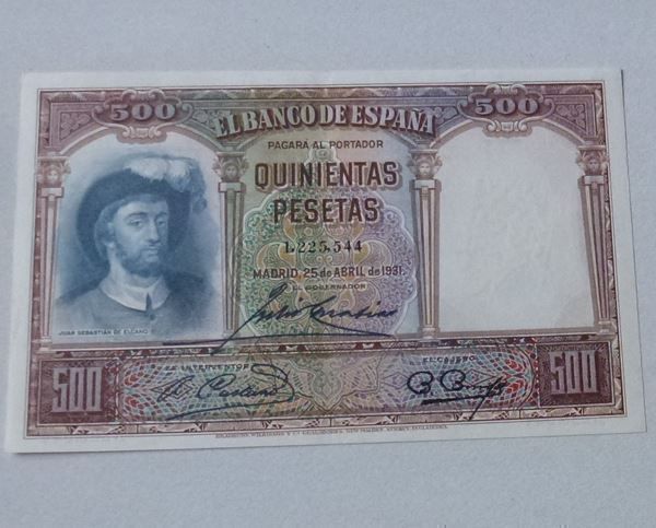 Banknoten: Spanien ++ 500 Pesetas 25. April 1931 – Gebraucht aus Walkringen von Casablanca777