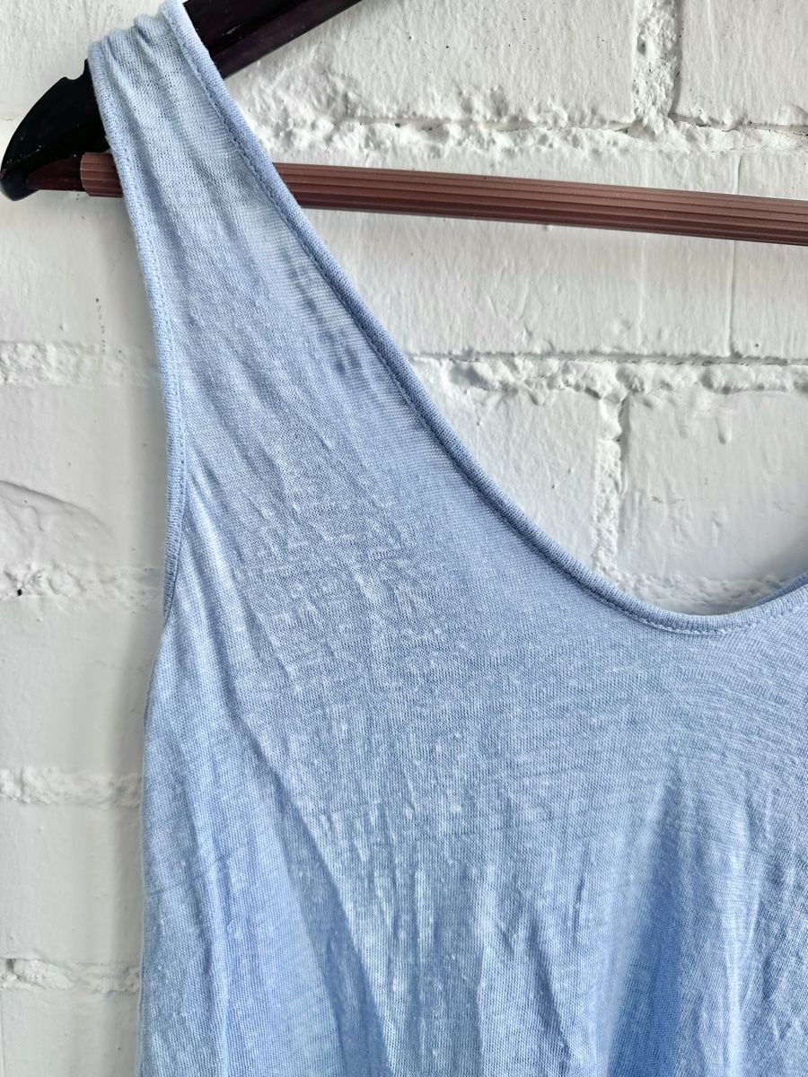 Mango Top: MANGO Leinen-Top in Hellblau / Gr. S – Usato da Bern venduto da Fraeuleinhonig 3