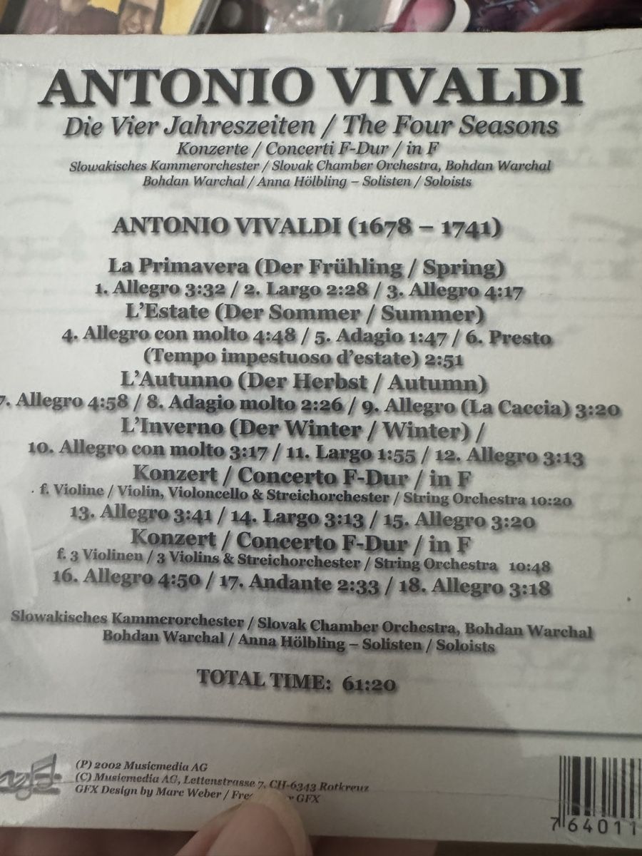 CD: CD strauss und vivaldi 2 stück – Usato da Rickenbach SZ venduto da Montagmorgen12 1
