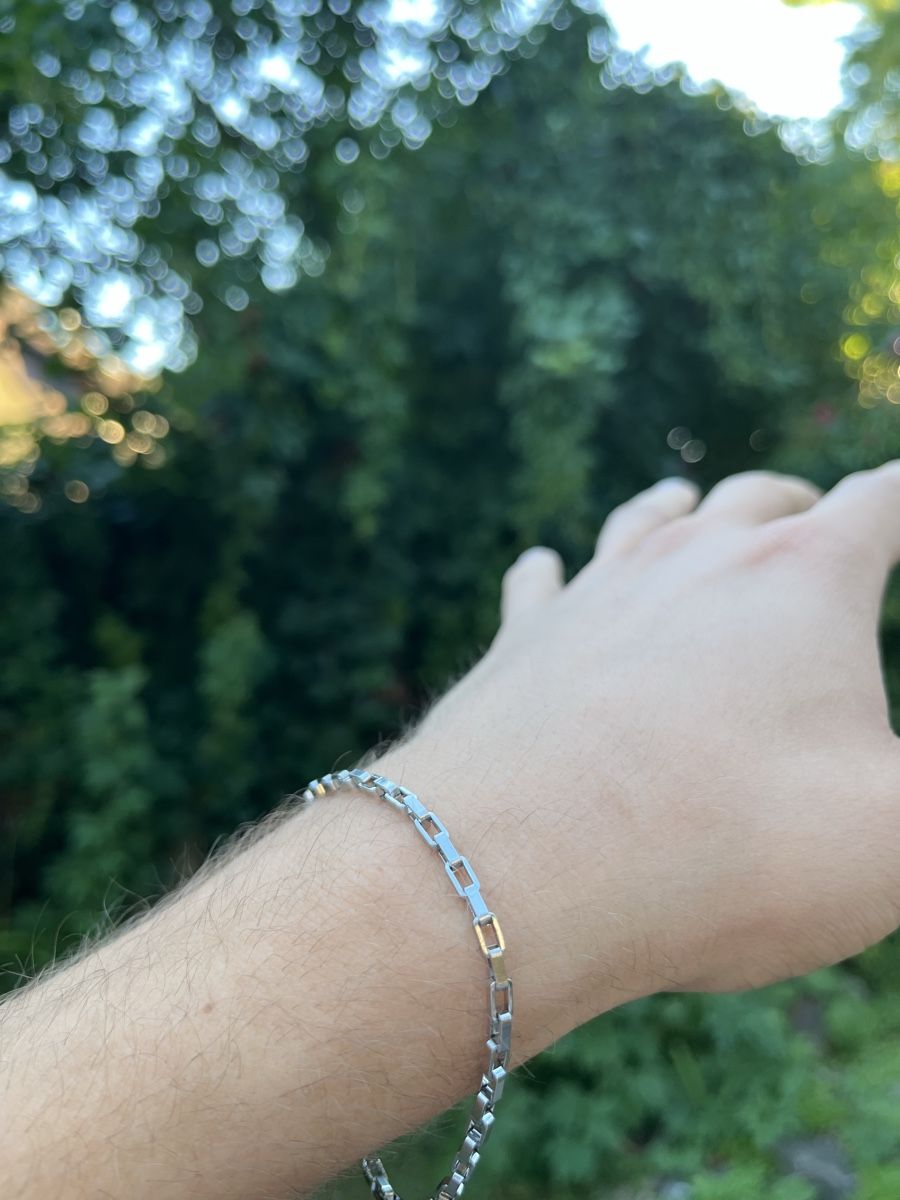 Bracciali & Braccialetti: Armband aus Edelstahl silber-Optik Modeschmuck – Nuovo (secondo la descrizione) da Tägerwilen venduto da Alexander716 5