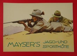 JAGD- & SPORTHÜTE, REKLAME, KÜNSTLERKARTE