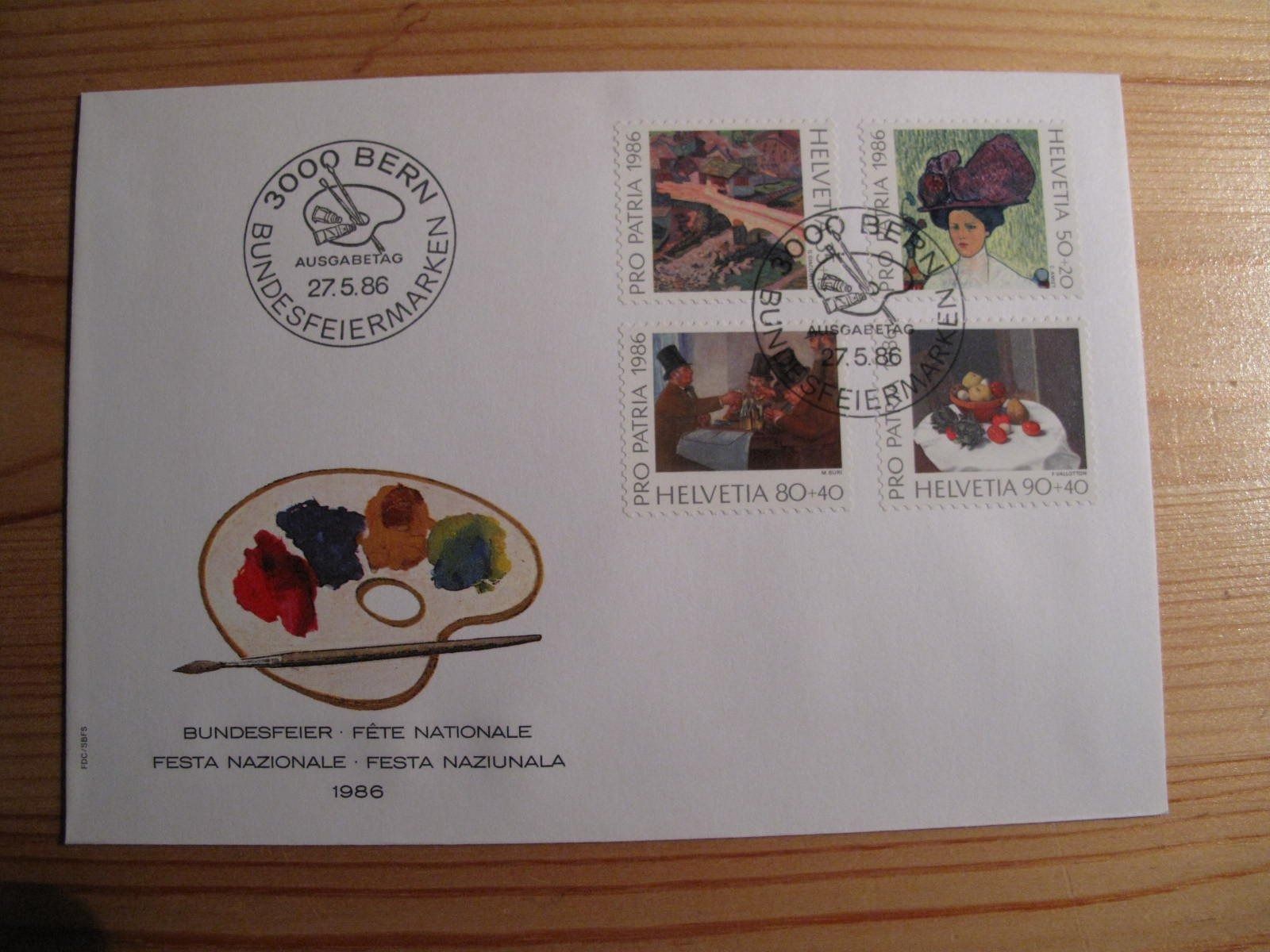 Tutti i francobolli: Pro Patria 1986 FDC – Usato da Wil SG venduto da fva01