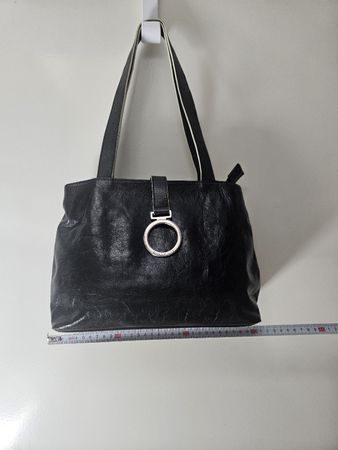 Kleine Navyboot  Handtasche, Leder, schwarz 
