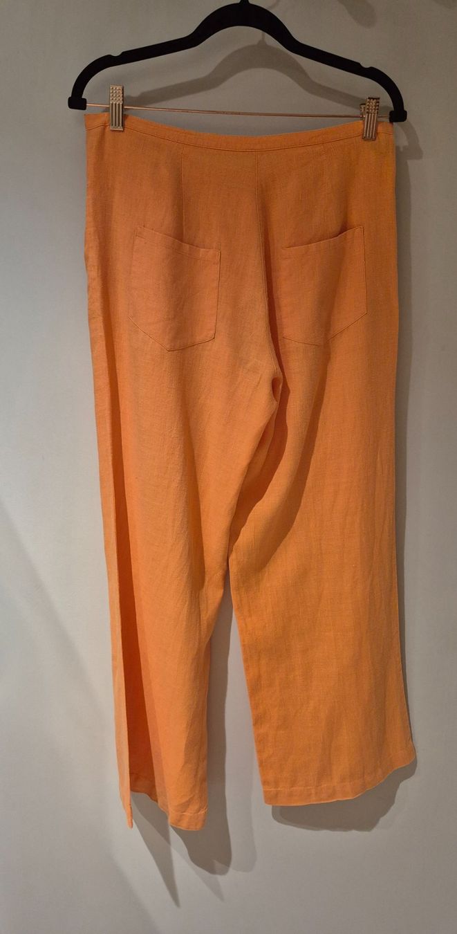 Pantaloni: Leinenhose orange Grösse 36 NADINE H. – Usato da Zürich venduto da Roberto040 1