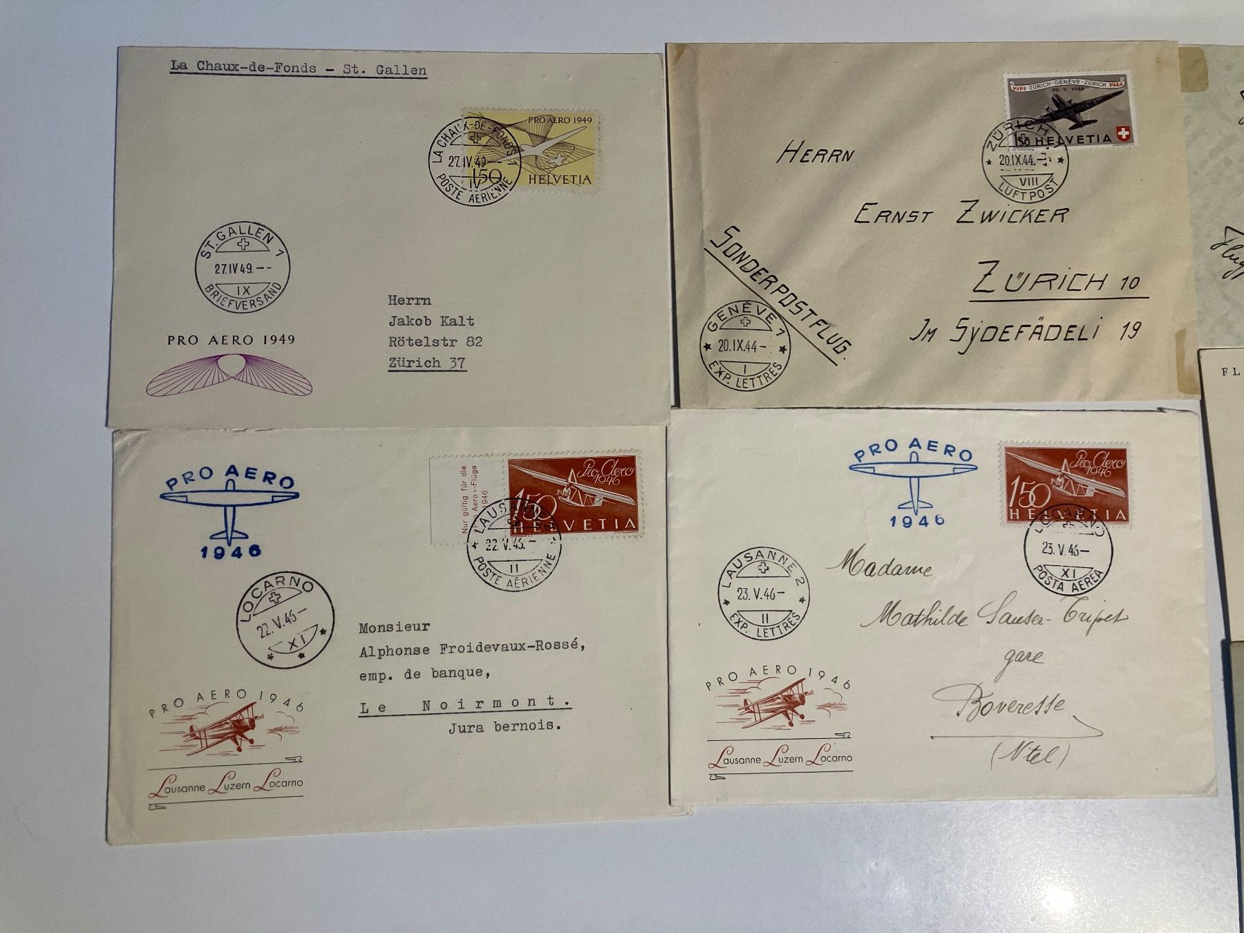 Alle Briefmarken: 10 diverse Flugpostbelege mit besseren – Gebraucht aus Baar von Ramona10 1