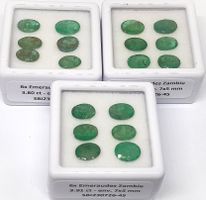 18x émeraudes 7x5 mm - 11.73 ct - Valeur 940.- Fr