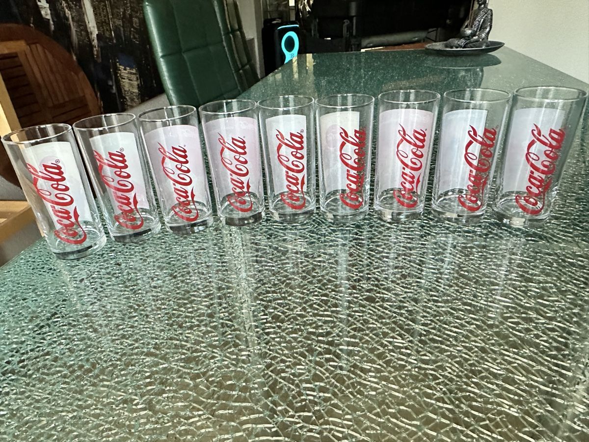 Coca-Cola Verres: 9 Coca-Cola Gläser bedruckt,  – Neuf (Voir description) à Kloten par Jeronimo9