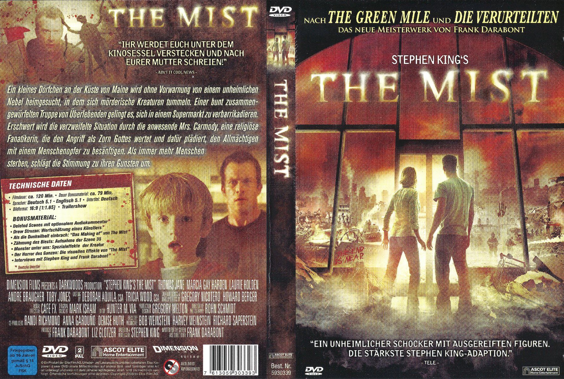 Tutti i DVDs: The Mist - Der Nebel – Usato da Zürich venduto da Cineasten