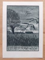Exlibris Erich F. Hübner - Original Radierung mit Aquatinta