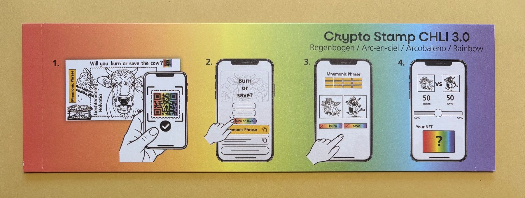 Tous les timbres: Crypto Stamp CHLI 3.0 Regenbogen – Neuf avec emballage d'origine à Nunningen par Chonggi