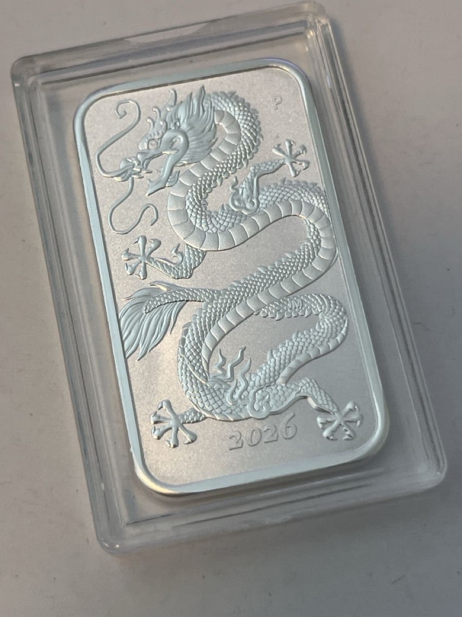 Edelmetalle: 🐉 1 oz Silberbarren „Rectangular Dragon“ 2026 – Perth Mint – Neu (gemäss Beschreibung) aus Obergösgen von Prokofiev 5