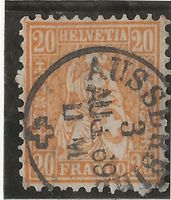AUSSERSIHL 03.08.69 a. Zu#32 Mi#24 Vollst. Fingerhut [10A10]