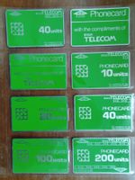 8 Telefonkarten British Telecom alle ohne Kerbe