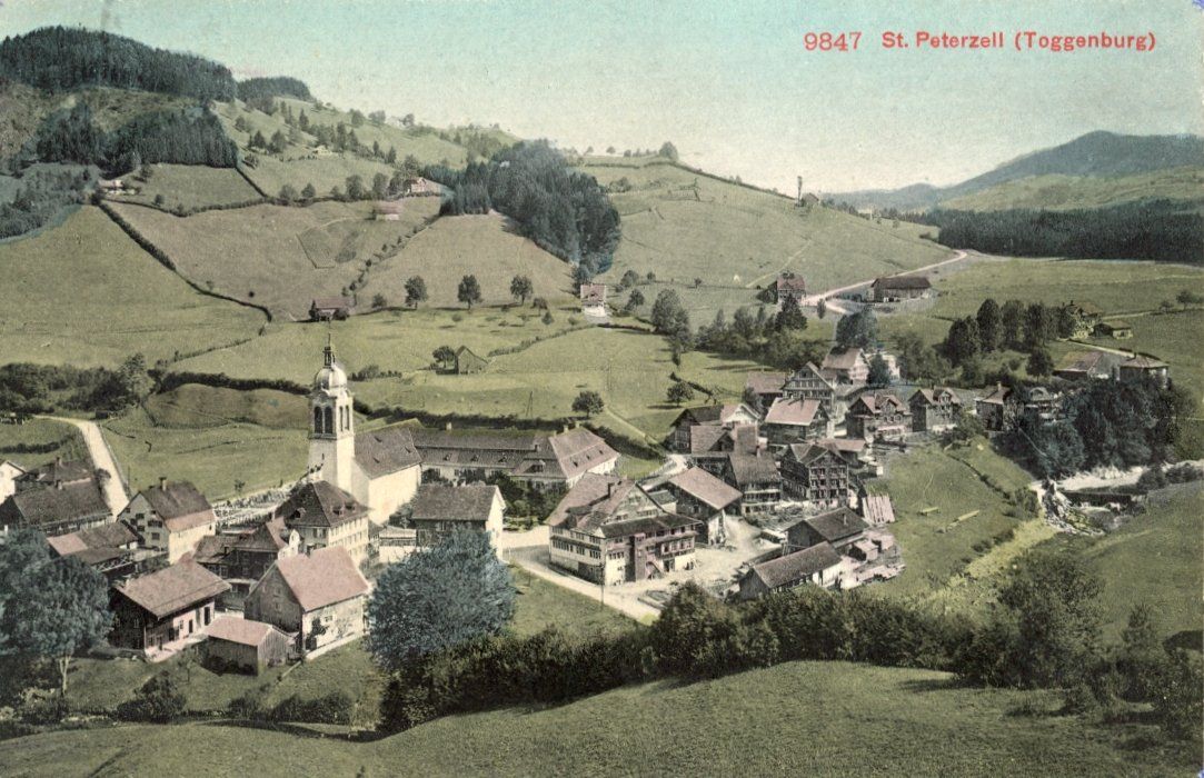 Ansichtskarten: St. Peterzell   SG       um 1 9 1 0 – Gebraucht aus Brig von Valcards54
