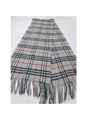 Burberry London Vintage Schal  100% Lambswool  Grau Check
