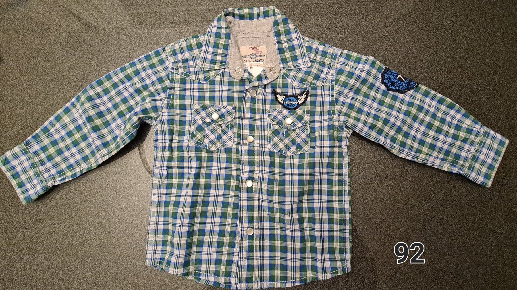 Camicie, T-shirt & Polo: Karohemd Gr. 92 mit coolen Patches – Usato da Meggen venduto da everydaysale