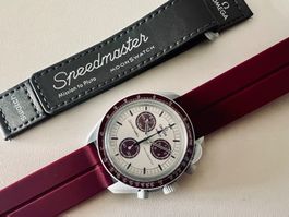 OMEGA x SWATCH Mission to Pluto "Burgundy", NO box&papers