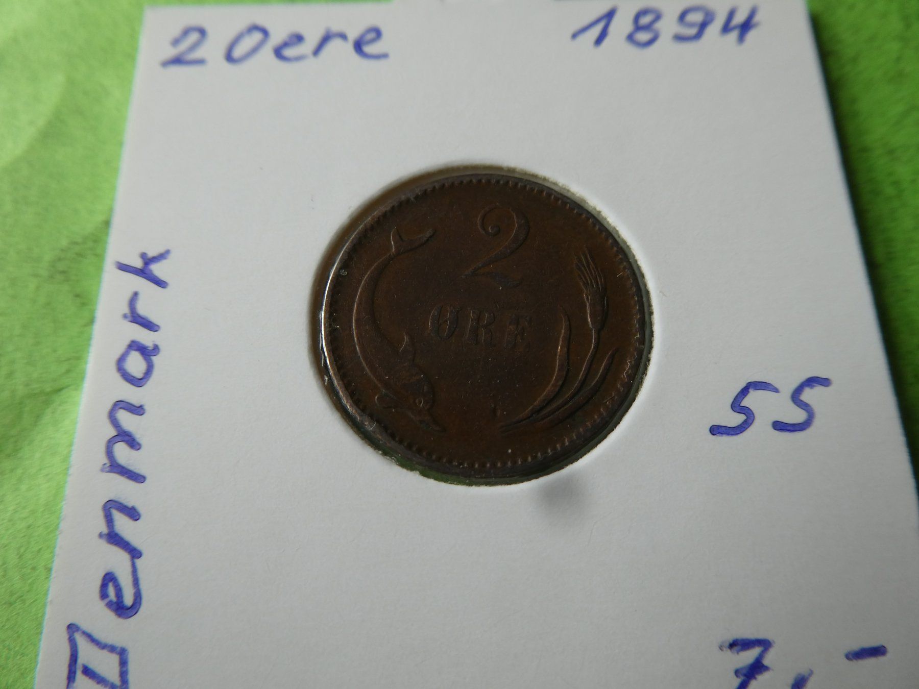 Toutes les monnaies: Dänemark 1894, 2 Oere – D'occasion à Hinterforst par Rohusri