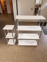 Regal Set weiss mit Chromstangen 2 Stück guter Zustand