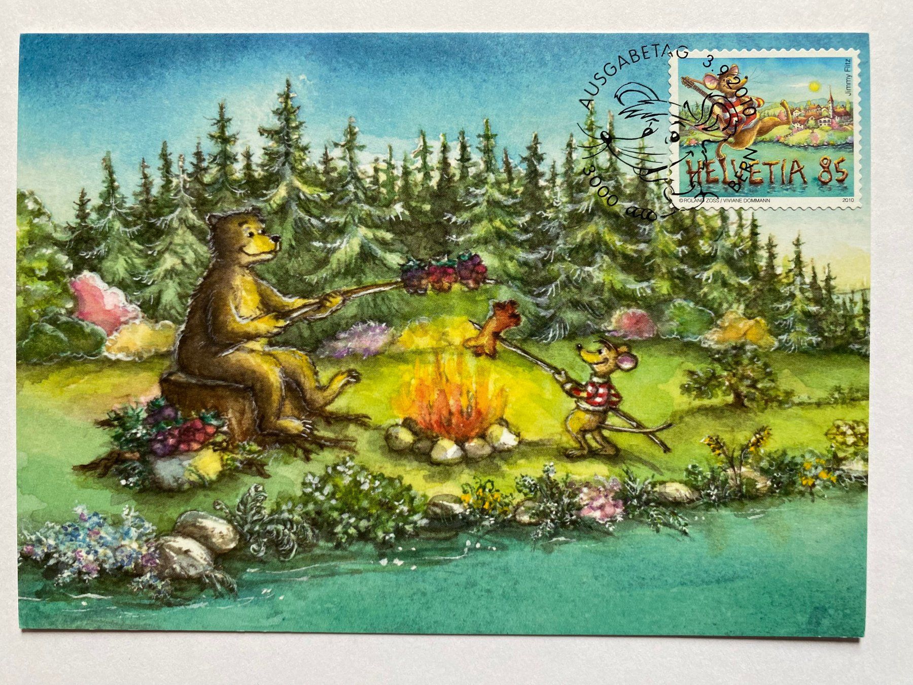 Cartoline postali: Maximumkarte Jimmy Flitz - Die Schweizermaus  2010 ET – Nuovo (secondo la descrizione) da Kirchenthurnen venduto da Scherzengel