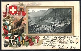 Chur, Totalansicht vom Berg aus, Passepa