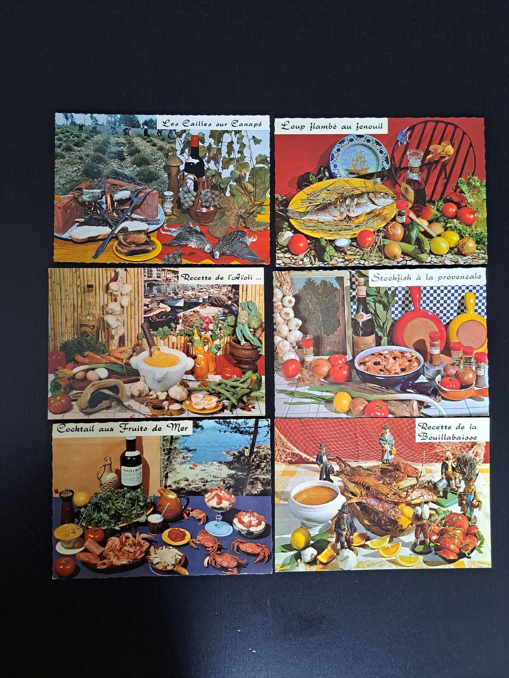Cartoline postali: 6 Postkarten mit Rezepten 70er Frankreich – Nuovo (secondo la descrizione) da Riehen venduto da Appia48