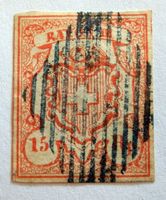 ZNr.18, Type 8, kleine Wertziffer 15 Rp.