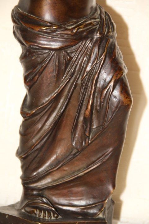 Sculture & Statue: Antique sculpture en bronze signe . – Usato da Praz (Vully) venduto da pikuluka1 8