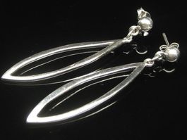Ohrringe Ohrhänger Silber 925 / 5 g Elipse im Vintage Stil