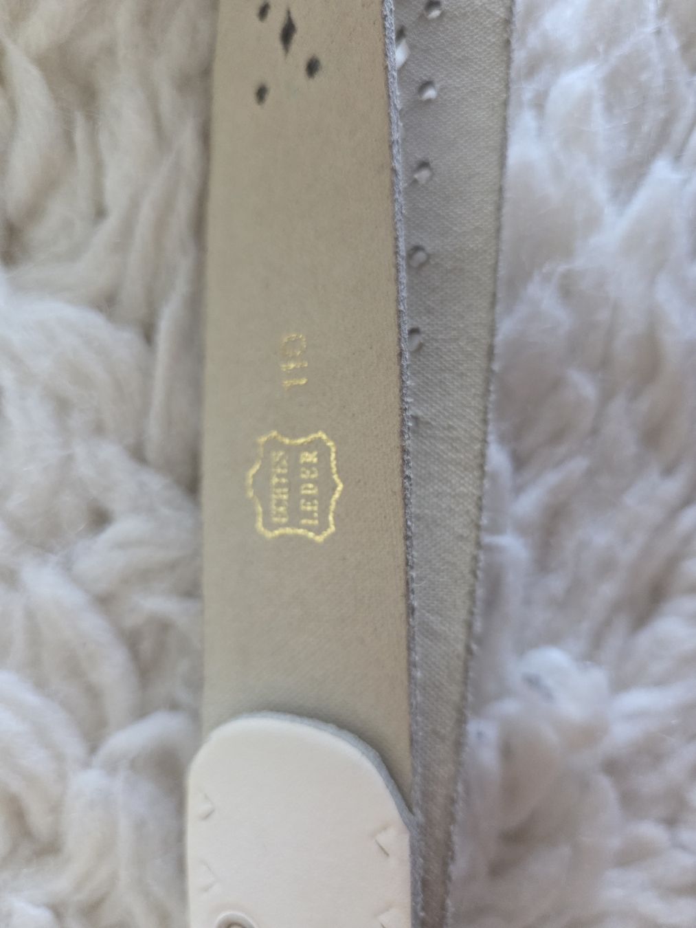 Cinture: Vintage Ledergürtel Weiss/Silber 110 – Usato da Walchwil venduto da Petulas 2