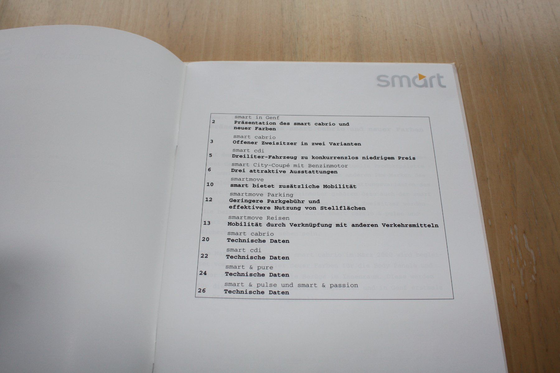 Mercedes-Benz Documenti: Smart Pressemappe/Fotos Genf 2000 – Usato da Wikon venduto da erwin400 1