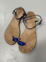 Bibi Lou Sandale Gr. 40 Blau Strass Leder